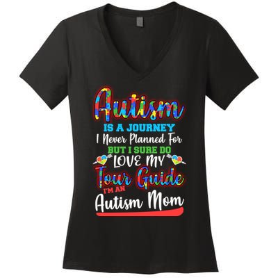 Autism Is A Journey Women's V-Neck T-Shirt