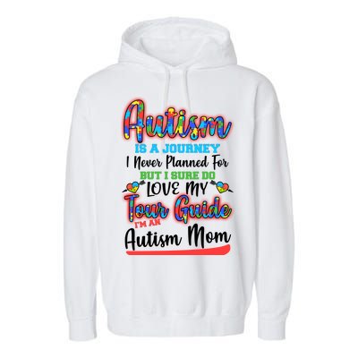 Autism Is A Journey Garment-Dyed Fleece Hoodie