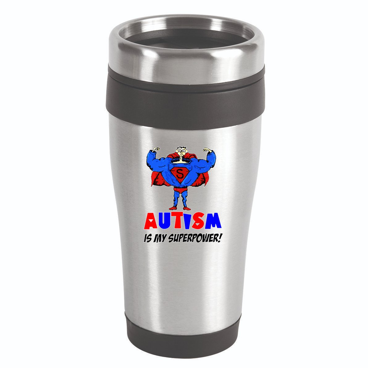 Autism Is My Super Power 16oz Travel Tumbler