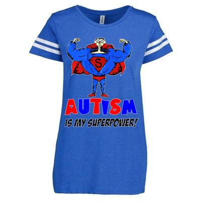 Autism Is My Super Power Enza Ladies Jersey Football T-Shirt