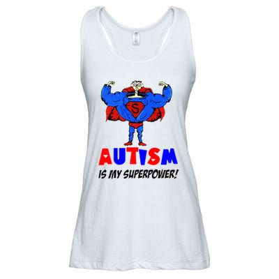 Autism Is My Super Power Ladies Essential Flowy Tank
