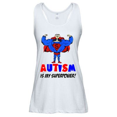 Autism Is My Super Power Ladies Essential Flowy Tank