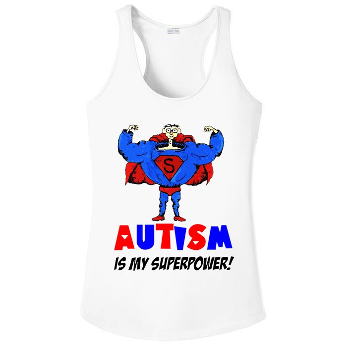 Autism Is My Super Power Ladies PosiCharge Competitor Racerback Tank