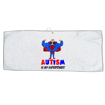 Autism Is My Super Power Large Microfiber Waffle Golf Towel