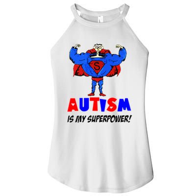 Autism Is My Super Power Women's Perfect Tri Rocker Tank
