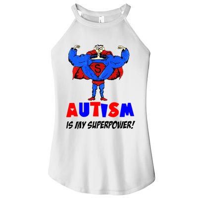 Autism Is My Super Power Women's Perfect Tri Rocker Tank