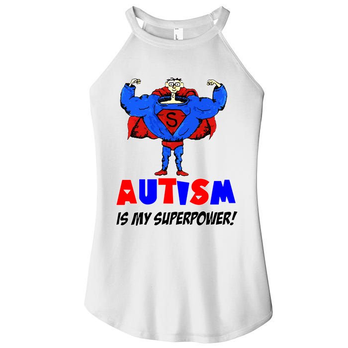 Autism Is My Super Power Women's Perfect Tri Rocker Tank