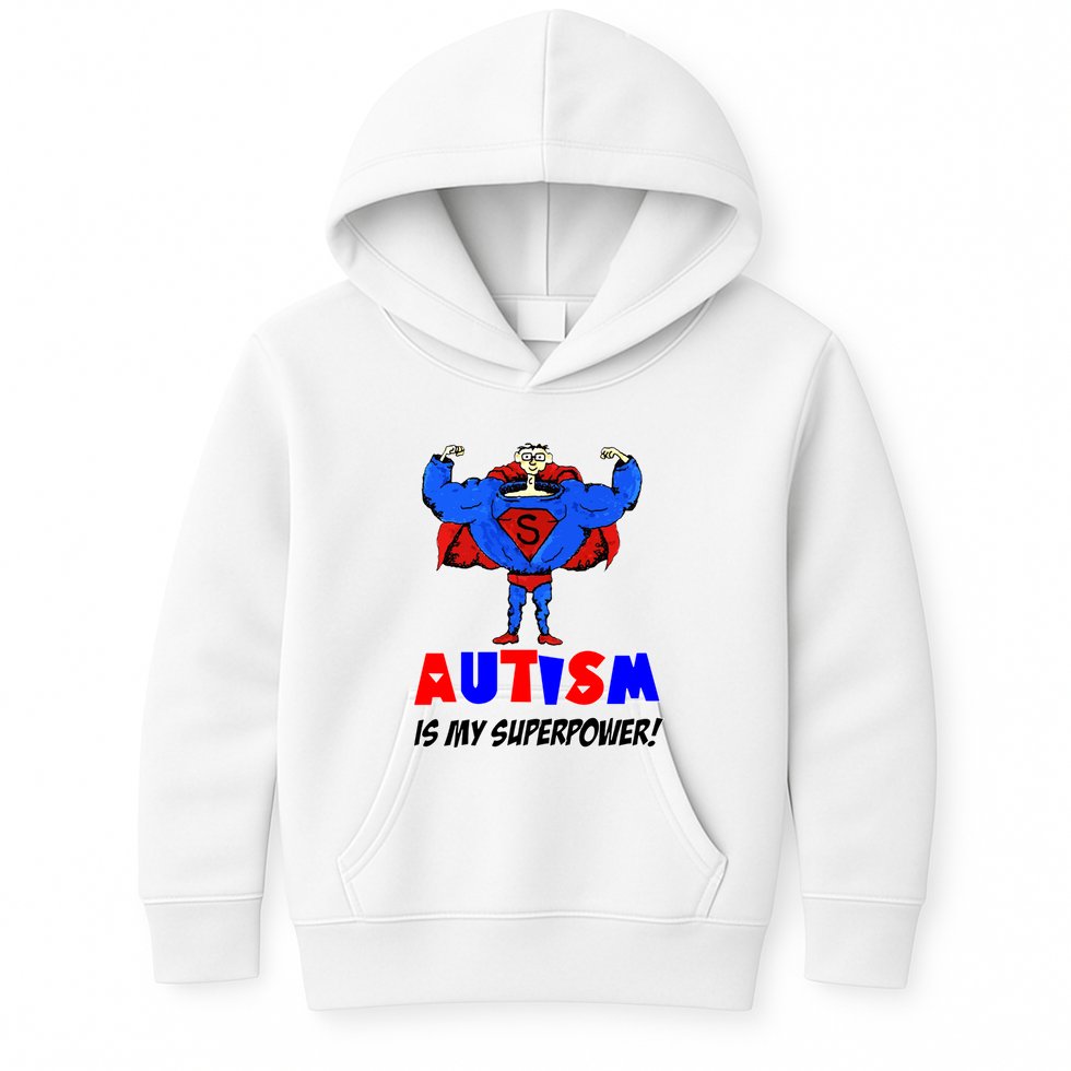 Autism Is My Super Power Kids Hoodie