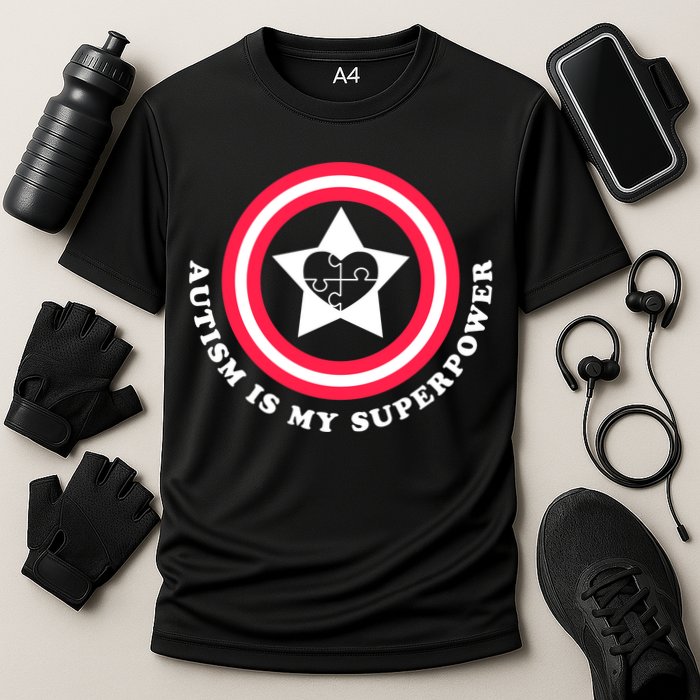 Autism Is My SuperPower Cooling Performance Crew T-Shirt