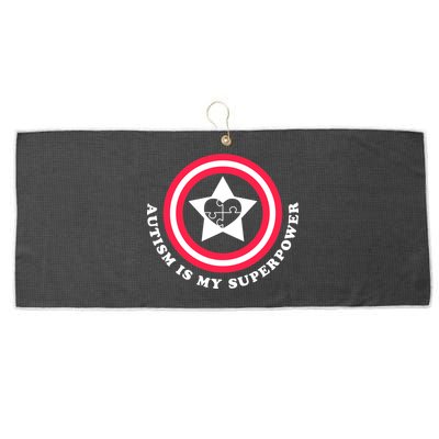 Autism Is My SuperPower Large Microfiber Waffle Golf Towel