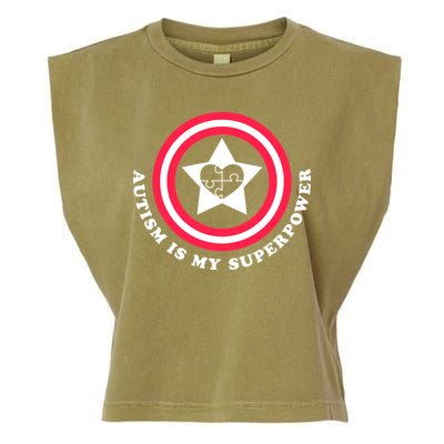 Autism Is My SuperPower Garment-Dyed Women's Muscle Tee
