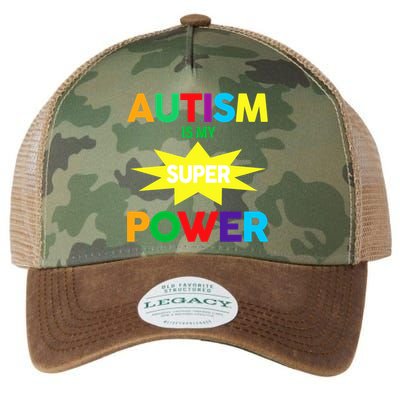 Autism Is My SuperPower Hero Legacy Tie Dye Trucker Hat