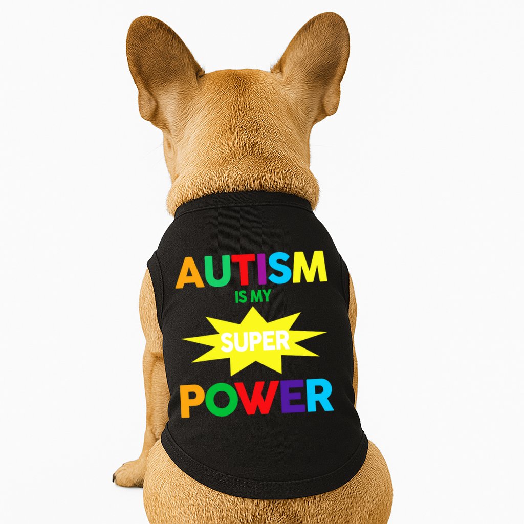 Autism Is My SuperPower Hero Doggie Tank