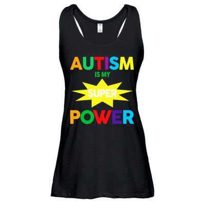 Autism Is My SuperPower Hero Ladies Essential Flowy Tank