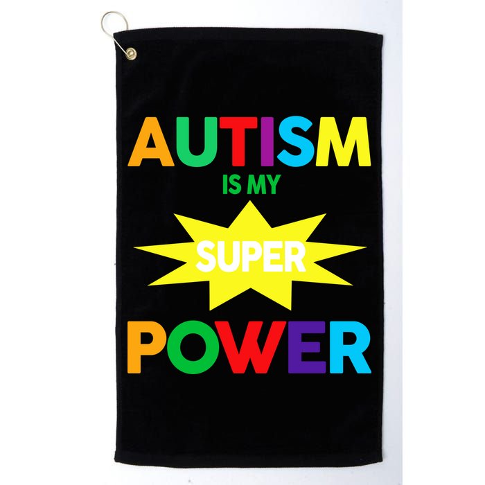 Autism Is My SuperPower Hero Golf Towel