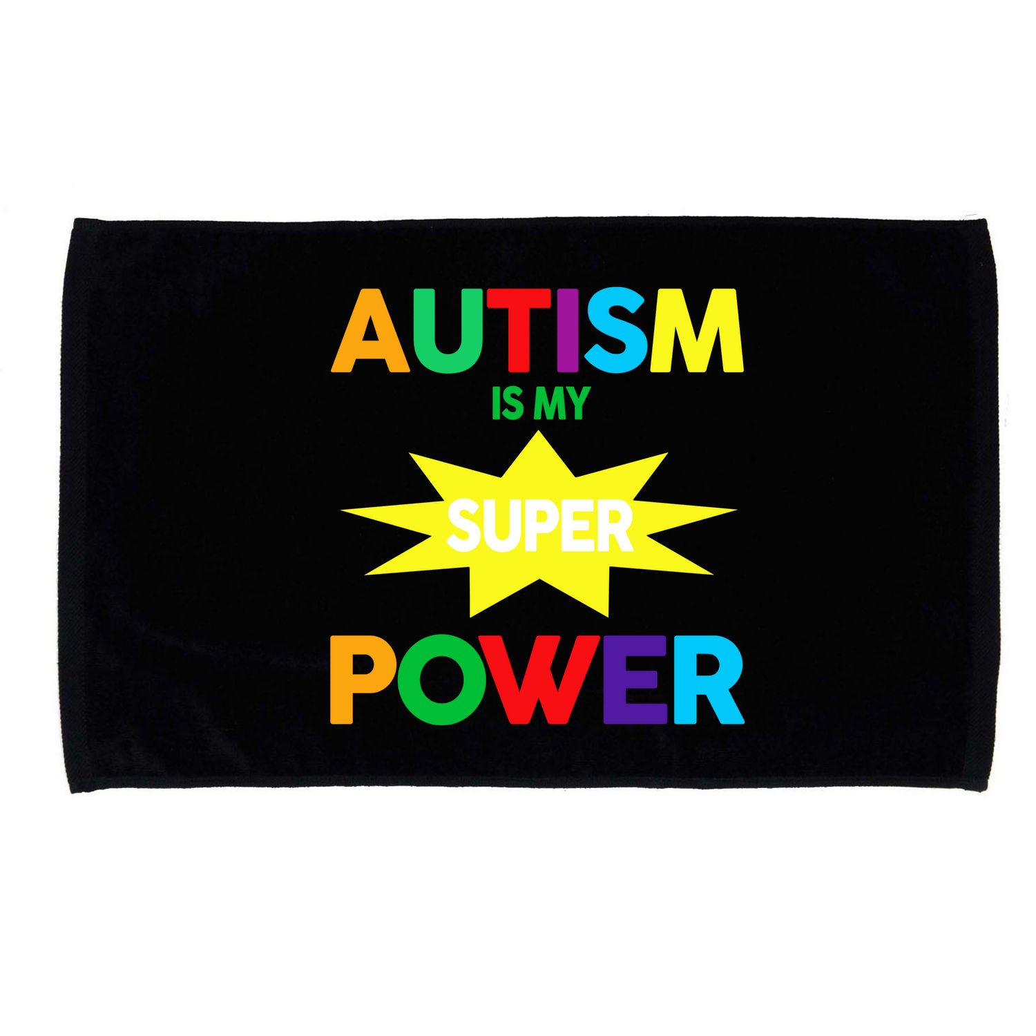 Autism Is My SuperPower Hero Microfiber Hand Towel