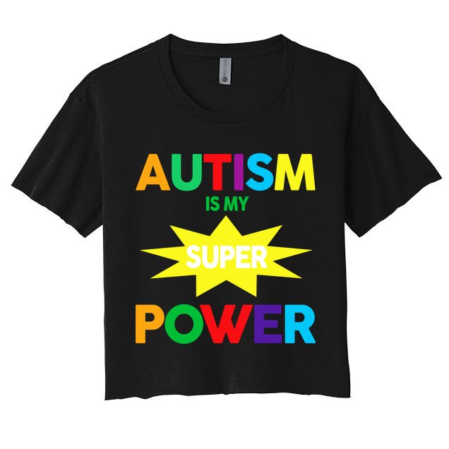 Autism Is My SuperPower Hero Crop Top