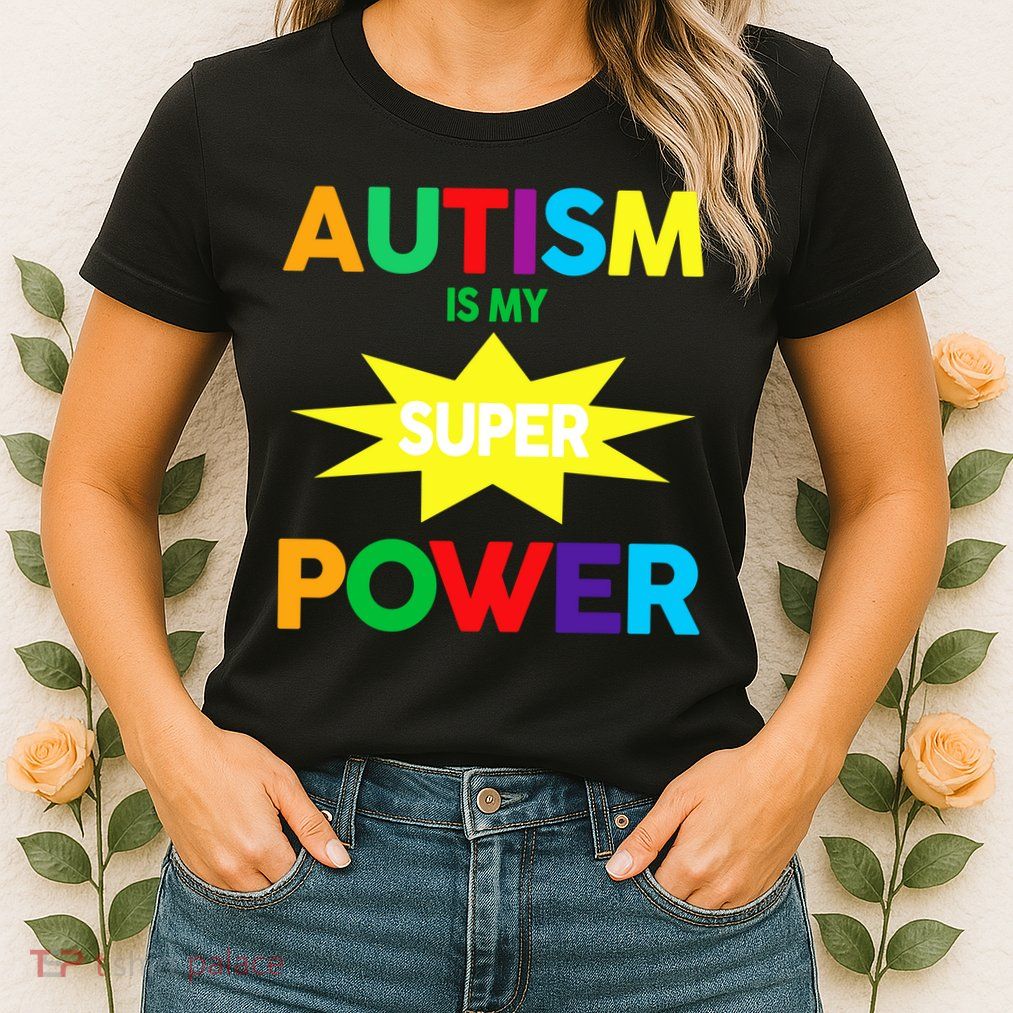 Autism Is My SuperPower Hero Womens T-Shirt