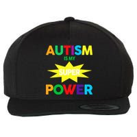 Autism Is My SuperPower Hero Wool Snapback Cap