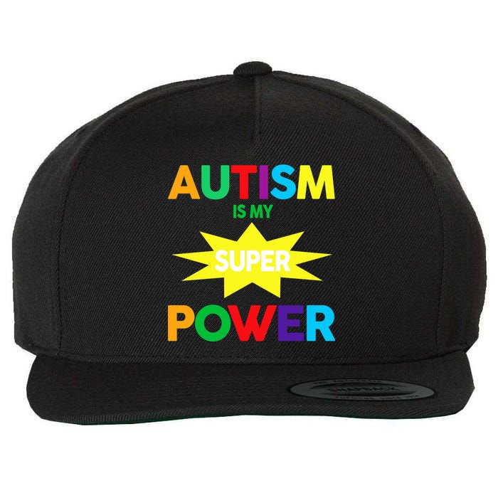 Autism Is My SuperPower Hero Wool Snapback Cap