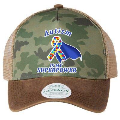 Autism Is My Superpower Super Hero Cape Legacy Tie Dye Trucker Hat