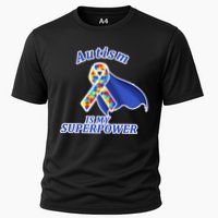 Autism Is My Superpower Super Hero Cape Cooling Performance Crew T-Shirt