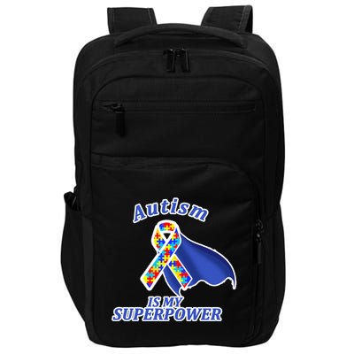 Autism Is My Superpower Super Hero Cape Impact Tech Backpack