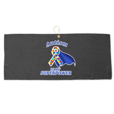 Autism Is My Superpower Super Hero Cape Large Microfiber Waffle Golf Towel