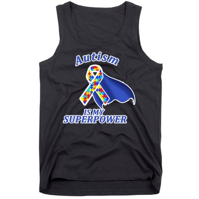 Autism Is My Superpower Super Hero Cape Tank Top