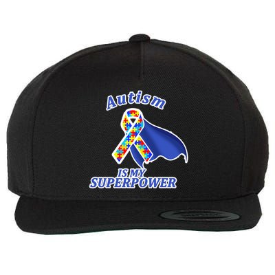 Autism Is My Superpower Super Hero Cape Wool Snapback Cap
