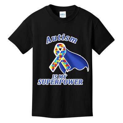 Autism Is My Superpower Super Hero Cape Kids T-Shirt