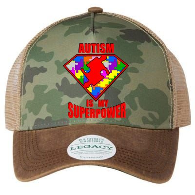 Autism Is My Superpower Superheo Legacy Tie Dye Trucker Hat