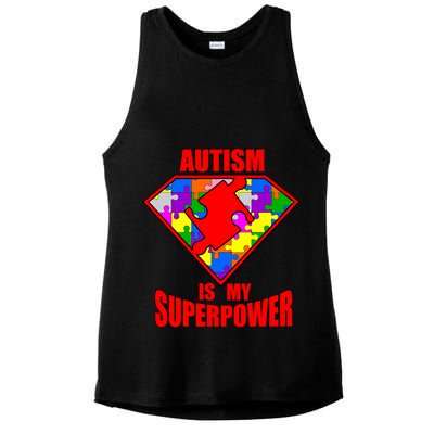 Autism Is My Superpower Superheo Ladies PosiCharge Tri-Blend Wicking Tank