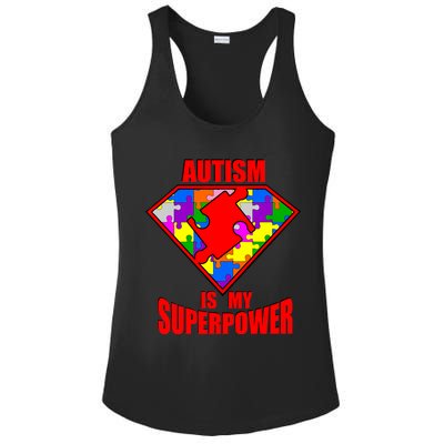 Autism Is My Superpower Superheo Ladies PosiCharge Competitor Racerback Tank