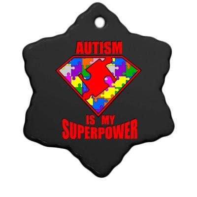 Autism Is My Superpower Superheo Ceramic Star Ornament