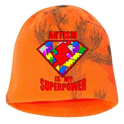 Autism Is My Superpower Superheo Kati - Camo Knit Beanie