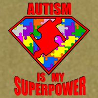 Autism Is My Superpower Superheo Garment-Dyed Women's Muscle Tee