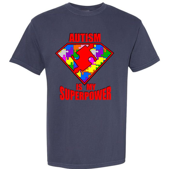 Autism Is My Superpower Superheo Garment-Dyed Heavyweight T-Shirt