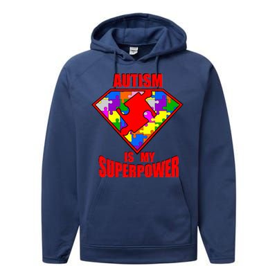 Autism Is My Superpower Superheo Performance Fleece Hoodie