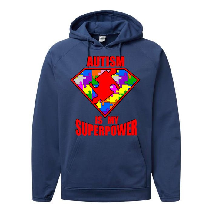 Autism Is My Superpower Superheo Performance Fleece Hoodie