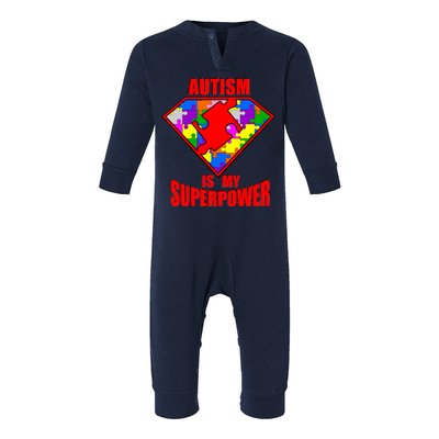 Autism Is My Superpower Superheo Infant Fleece One Piece