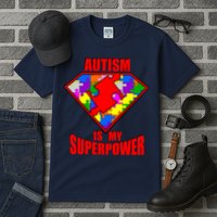 Autism Is My Superpower Superheo Tall T-Shirt