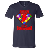 Autism Is My Superpower Superheo V-Neck T-Shirt