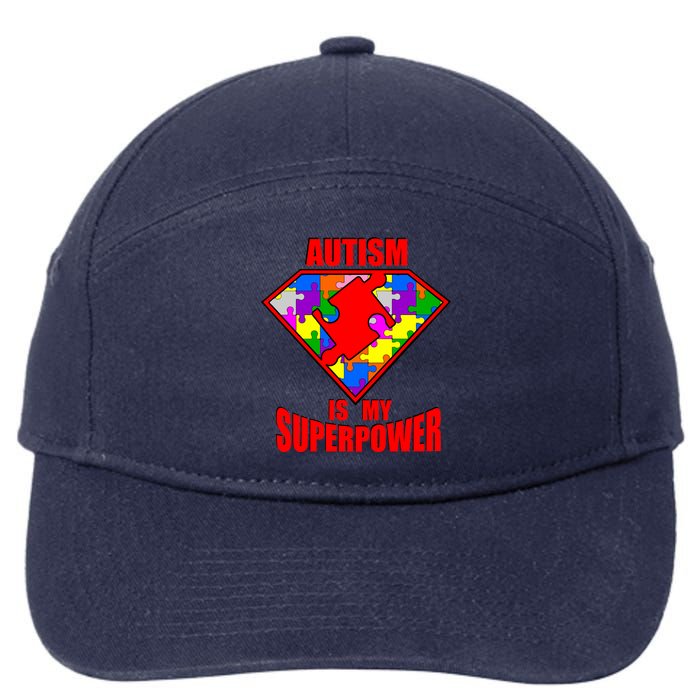 Autism Is My Superpower Superheo 7-Panel Snapback Hat