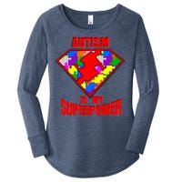 Autism Is My Superpower Superheo Women's Perfect Tri Tunic Long Sleeve Shirt