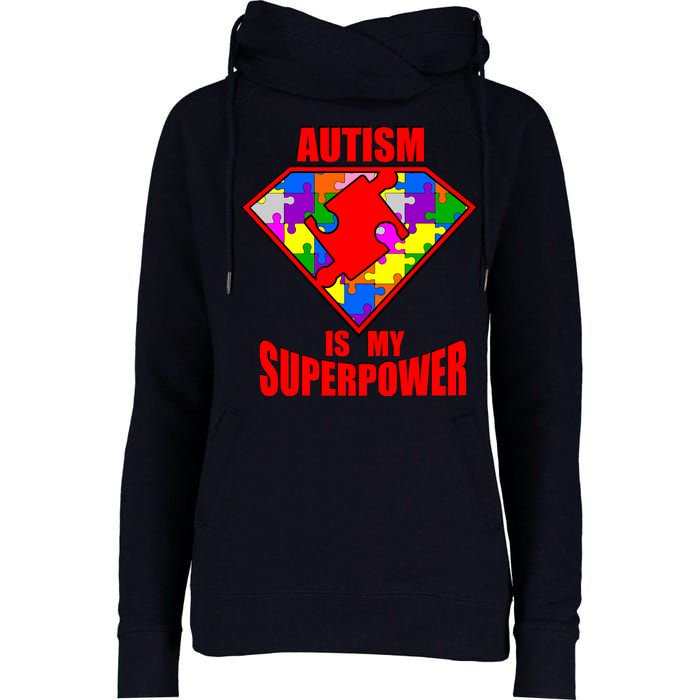 Autism Is My Superpower Superheo Womens Funnel Neck Pullover Hood