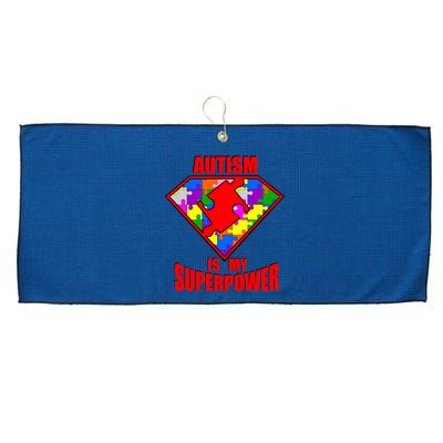 Autism Is My Superpower Superheo Large Microfiber Waffle Golf Towel