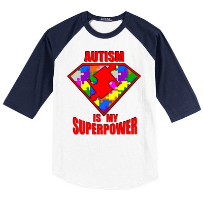 Autism Is My Superpower Superheo Baseball Sleeve Shirt