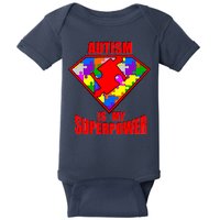 Autism Is My Superpower Superheo Baby Bodysuit