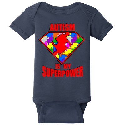 Autism Is My Superpower Superheo Baby Bodysuit